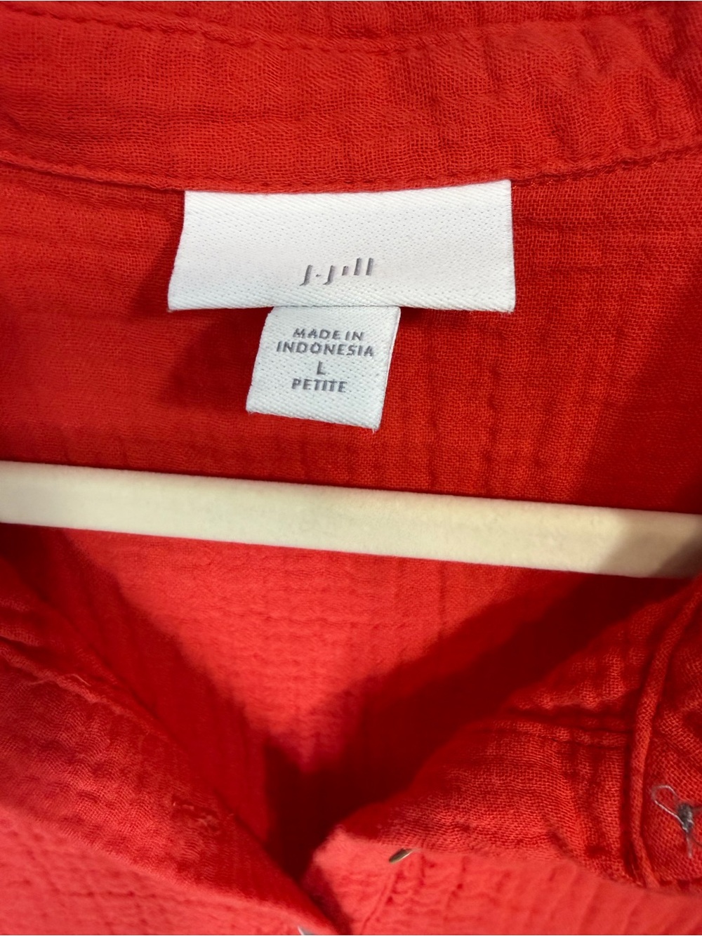 J. Jill 100% Cotton Button-Henley Midi Shirt Dress Size L - Picture 11 of 14